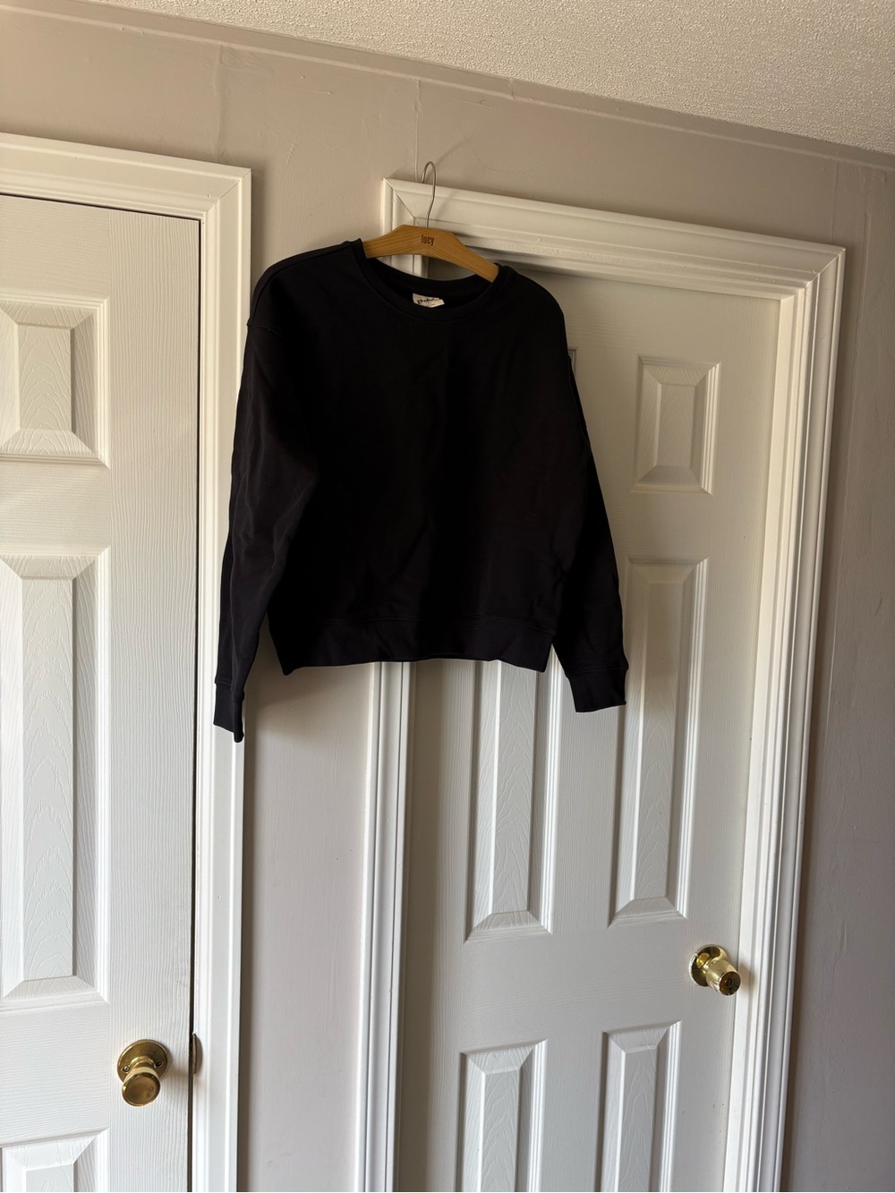 Pact Black Crewneck Sweater